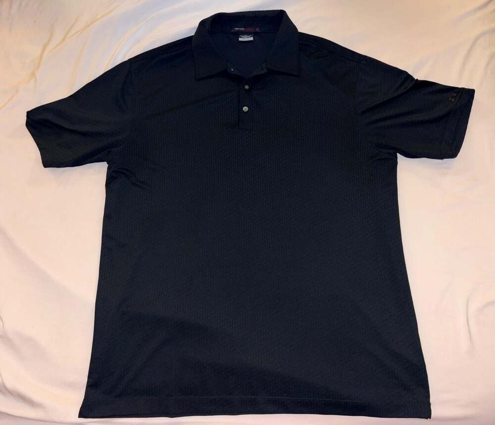 Tiger Woods Collection Nike Dri-Fit Black Jacquard Polo Shirt